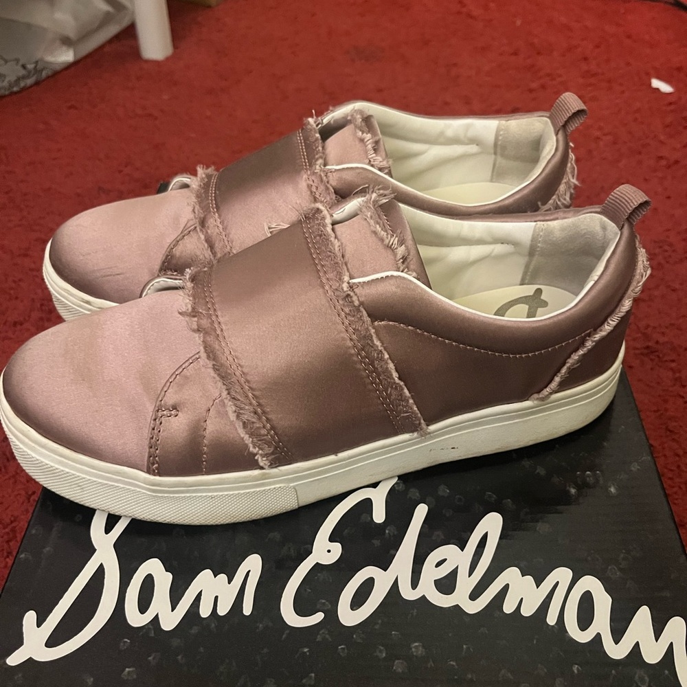 Sam Edelman Levine Pink Satin Slip-On Shoe